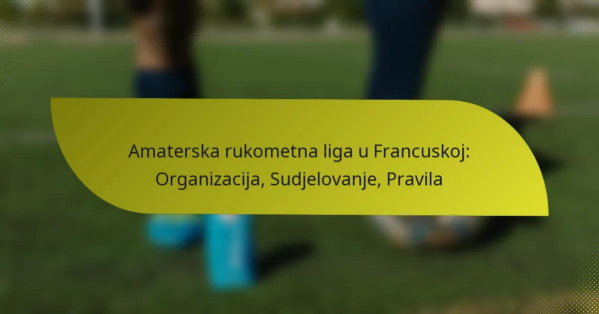 Amaterska rukometna liga u Francuskoj: Organizacija, Sudjelovanje, Pravila