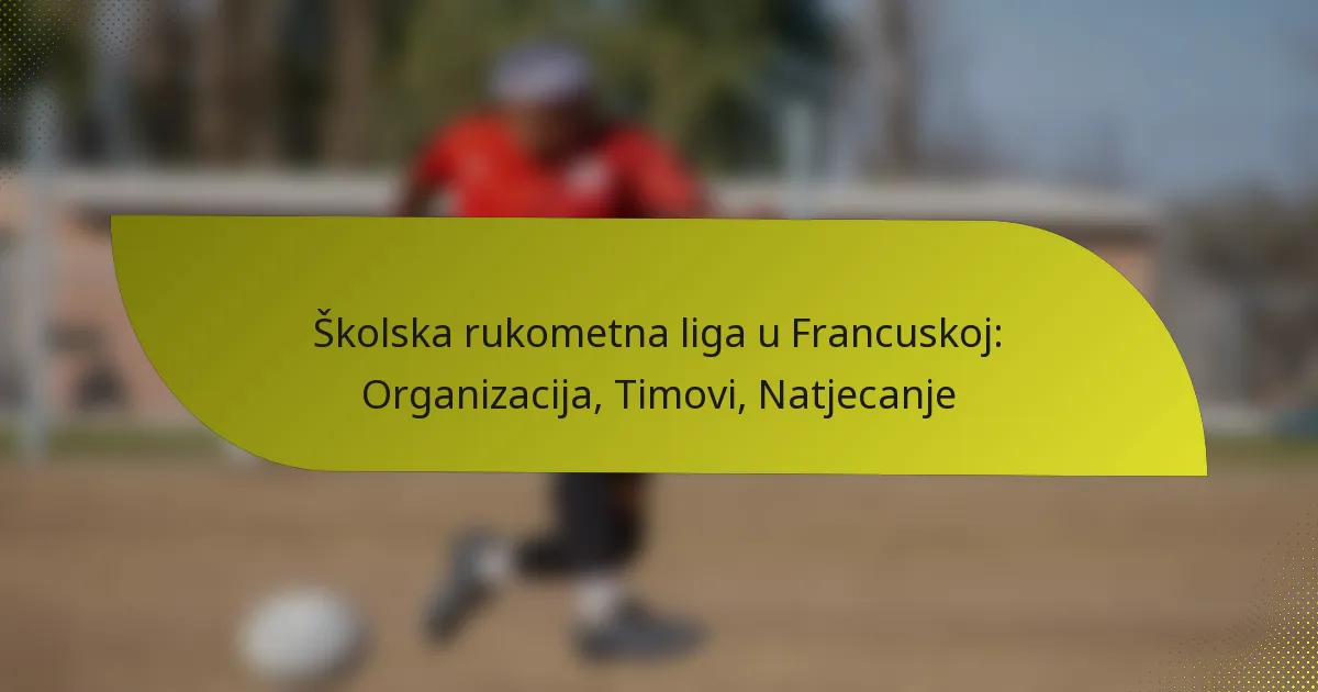Školska rukometna liga u Francuskoj: Organizacija, Timovi, Natjecanje
