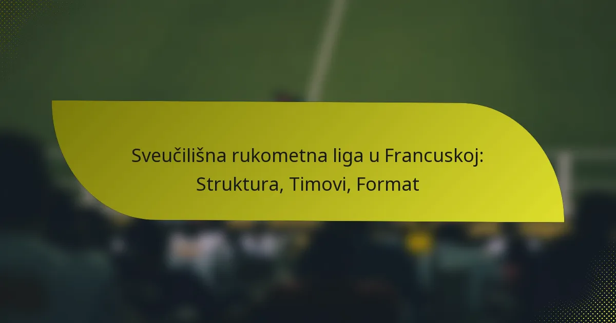 Sveučilišna rukometna liga u Francuskoj: Struktura, Timovi, Format