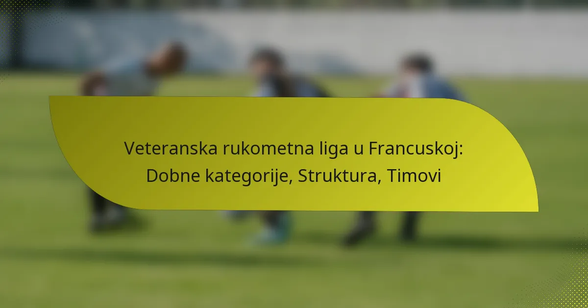 Veteranska rukometna liga u Francuskoj: Dobne kategorije, Struktura, Timovi
